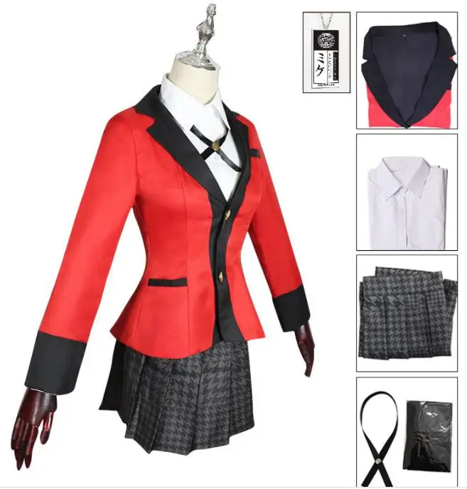 Аниме Kakegurui Yumeko костюмы Kirari Momobami униформа косплей японские школьные униформы для
