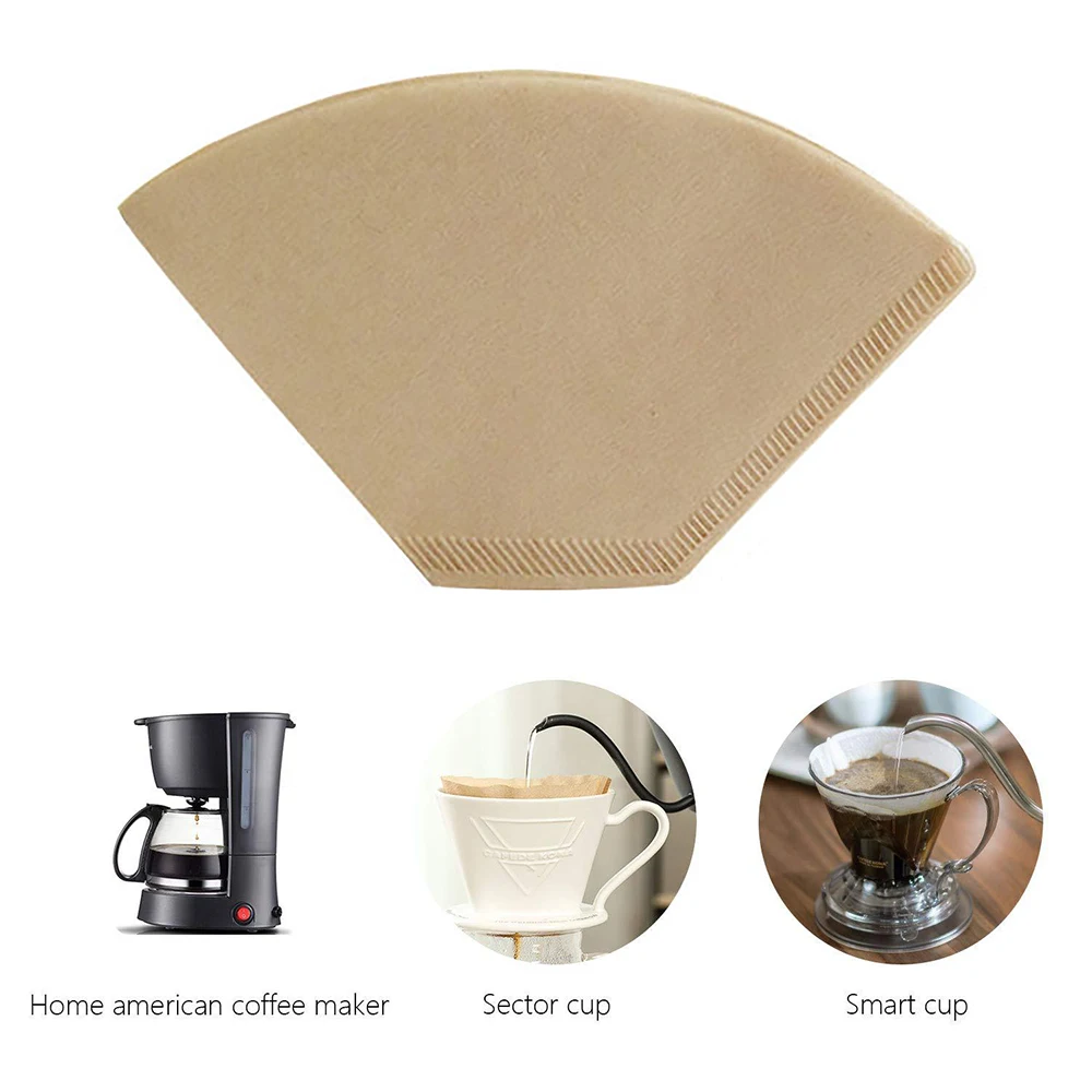 100 шт./компл. оригинальный деревянный ручной капельный бумажный фильтр для кофе