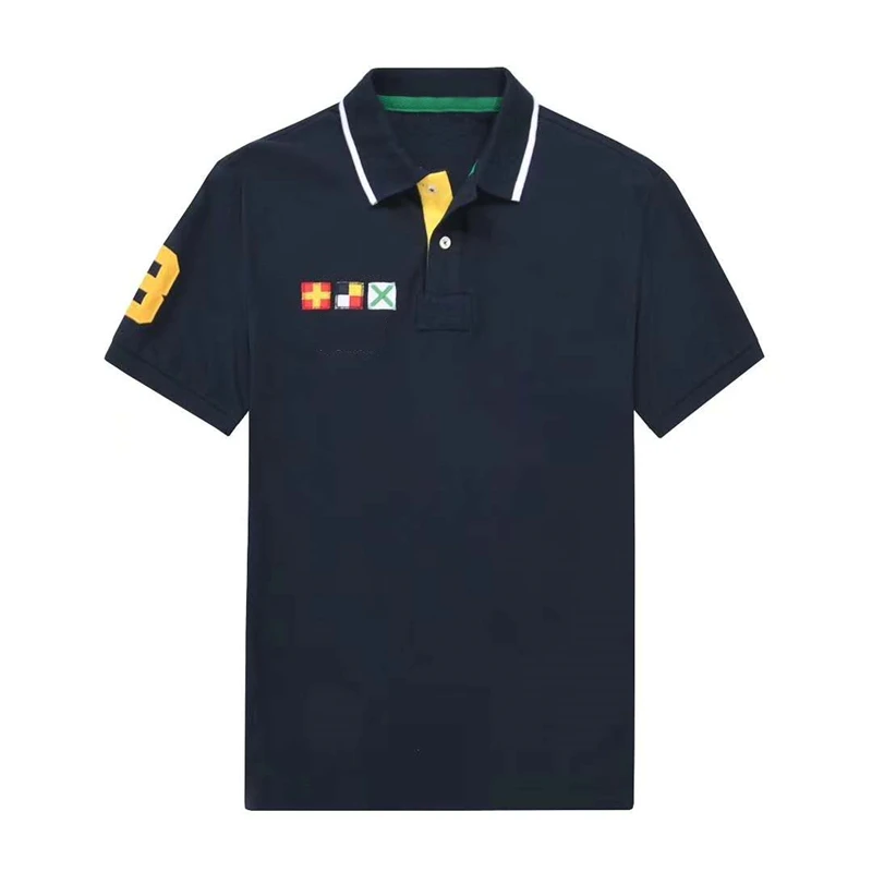 

Summer Hombre High Quality 3# Big Horse Polo Top Men Short Sleeve Rugby Shirt Camisa Embroidered Homme Polo Masculine Brands
