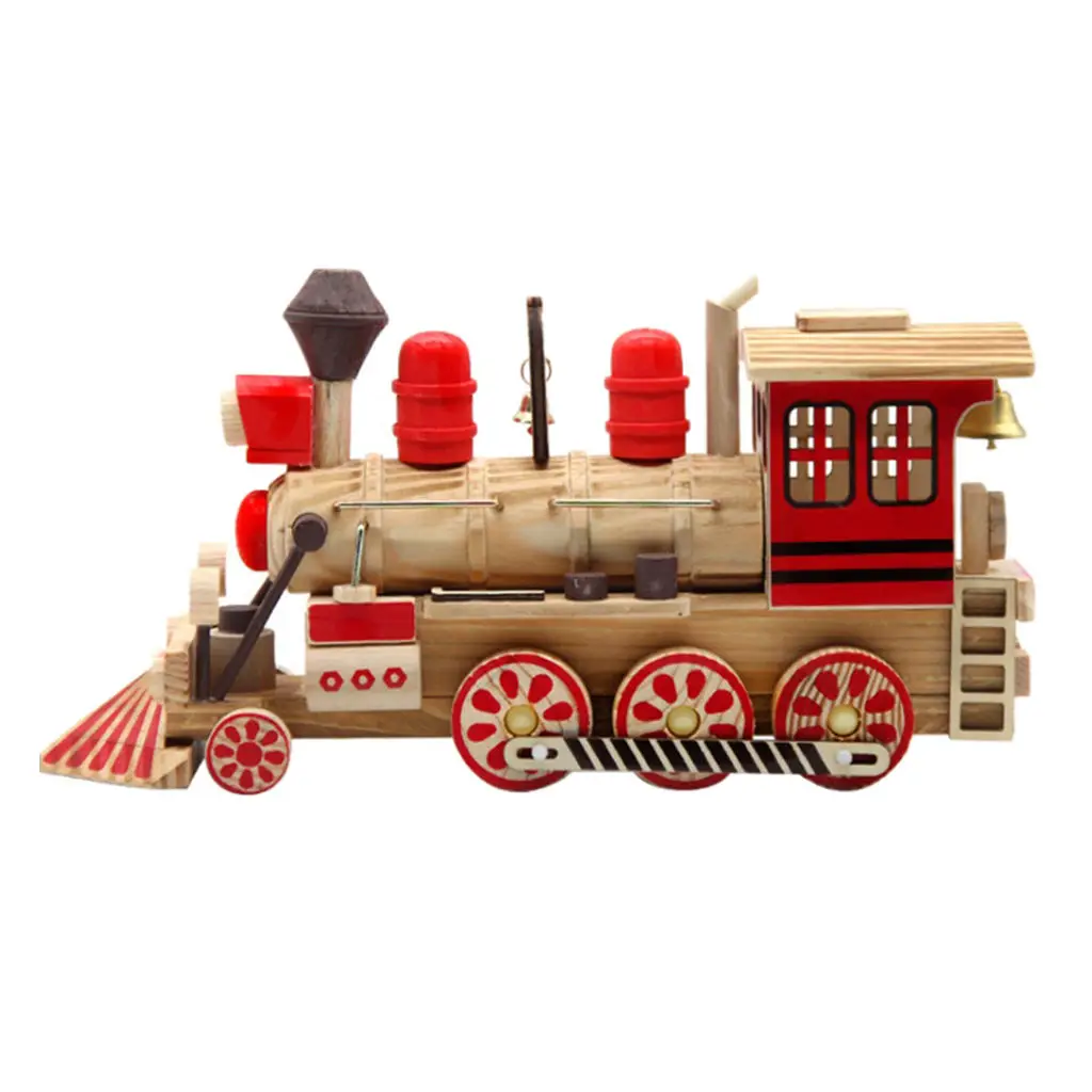 

Деревянная локомотивная машина, поезд, безопасная и натуральная сосна, обучающая Игрушечная модель автомобиля для детей, малышей, мальчико...