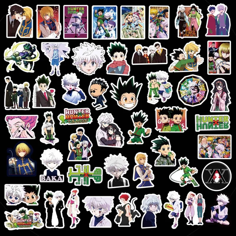 

100pcs Pack Hunter X Hunter Anime Decal Stickers For DIY Car Laptop PC Guitar Notebook Luggage Skateboard Cartoon Girls Sticker