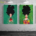 Современная принцесса, модная настенная Картина на холсте, винтажный цветочный постер для девочек в скандинавском стиле, настенные картины для гостиной без рамки