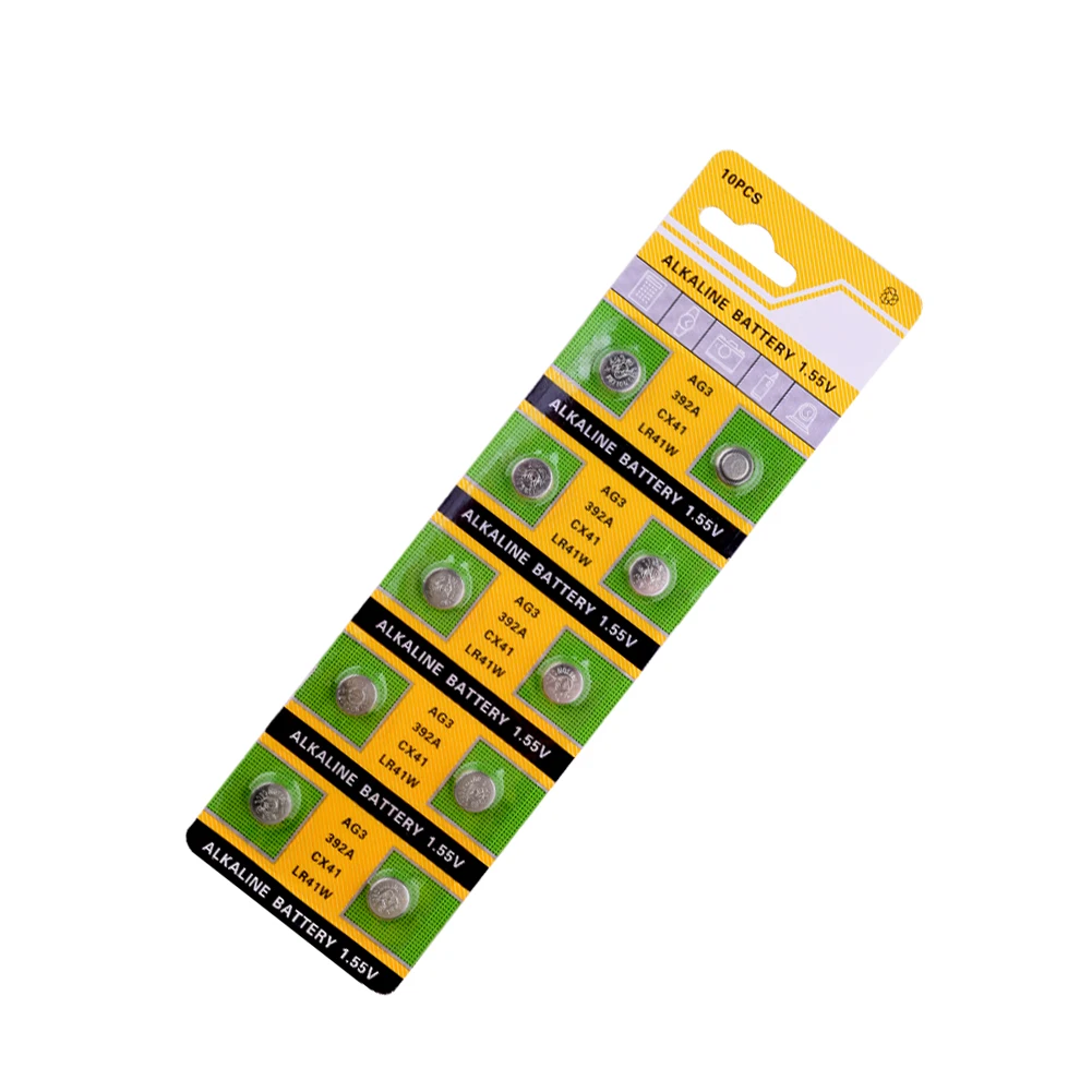 

YCDC 30Pcs AG3 Batteries SR41 LR41 392A 192 Button Cell Coin Battery 1.55V SR741 384 SR41SW SR741 For Watch Toys Remote