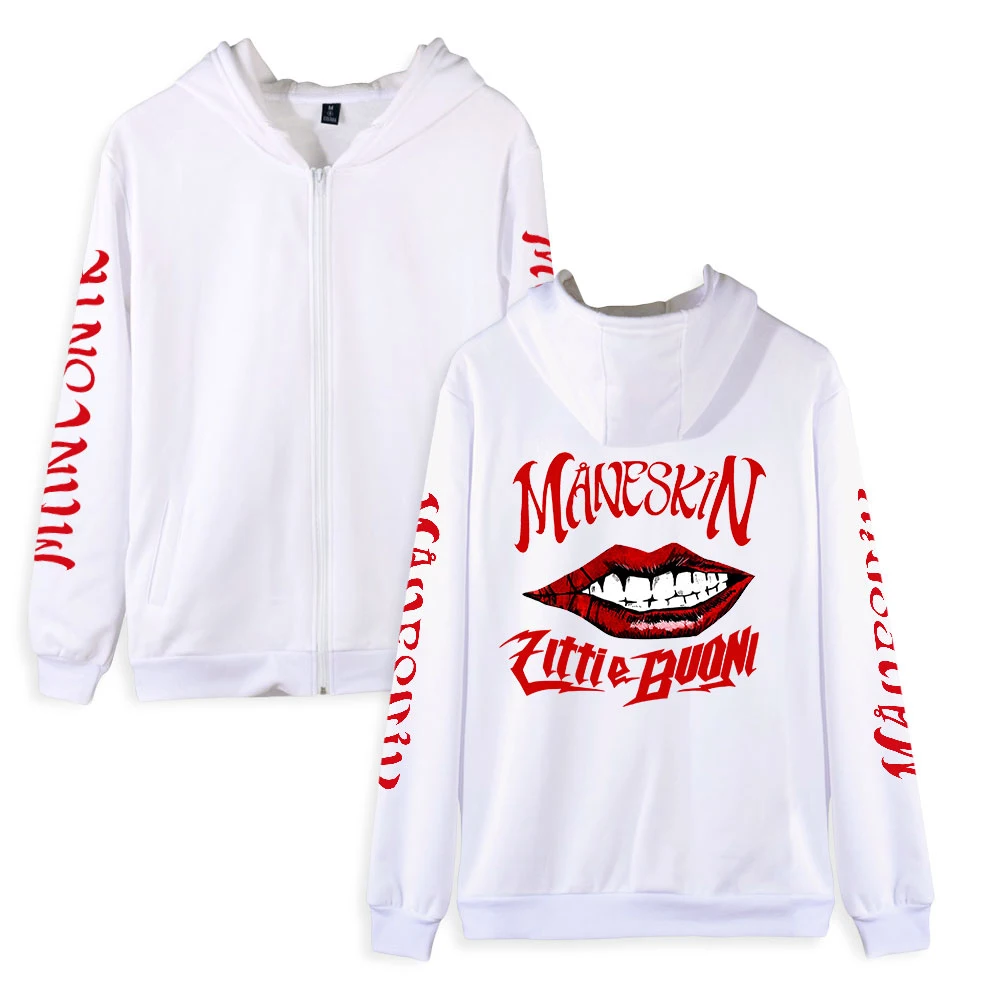 

Men women Sweatshirts Maneskin Zipper Hoodies Hip Hop Volleyball Creative Boy girls Zipper Hooded Jackets