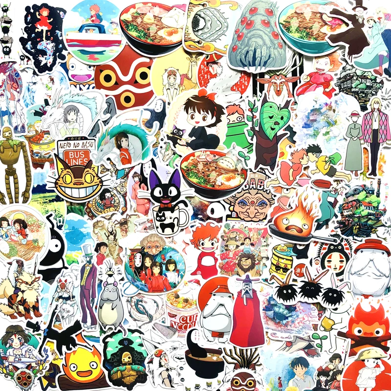 Наклейки Унесенные призраками Miyazaki 100 шт. наклейки для ноутбука домашний декор
