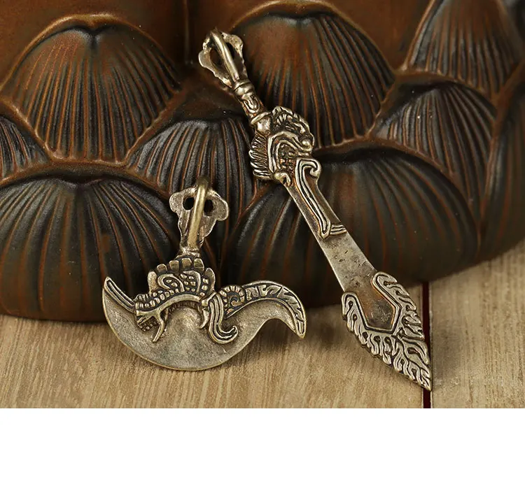 Непальские украшения ручной работы манджури мудрость меч тибетский лунный топор