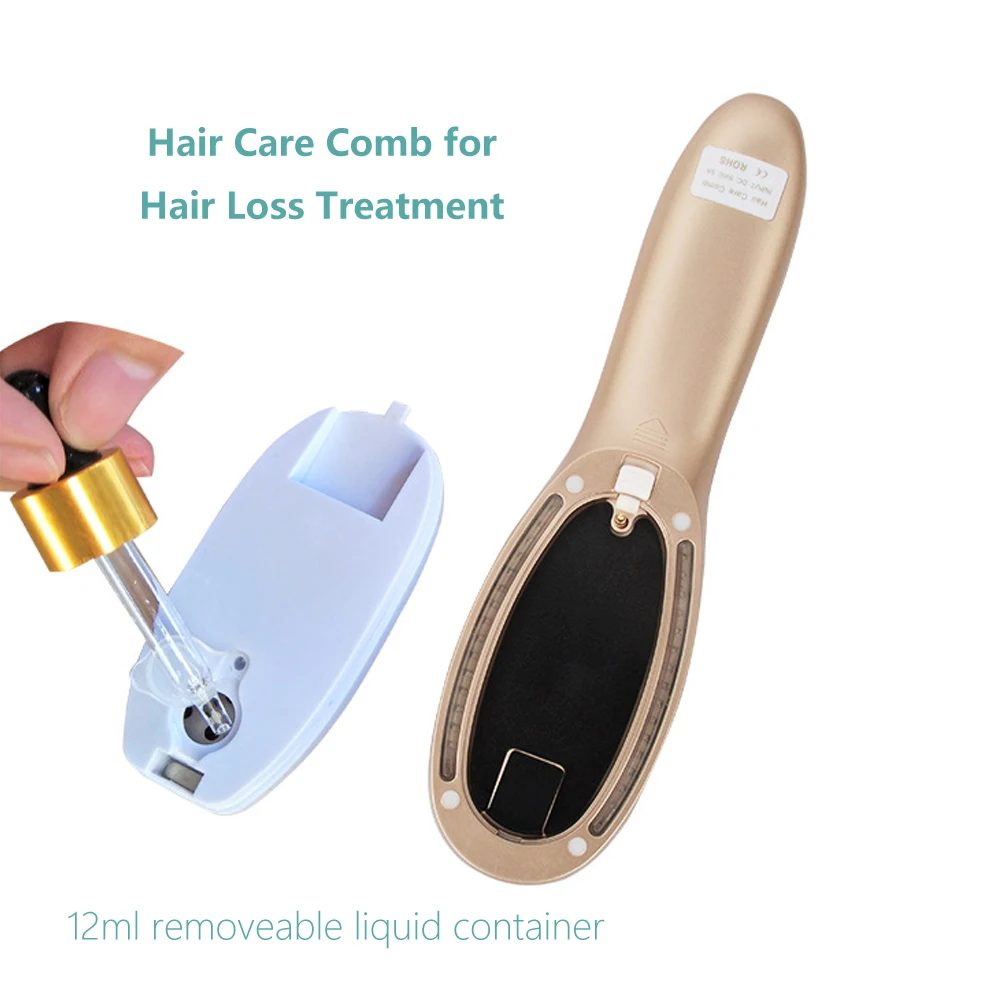 Электрический вибрирующий массажер для головы расческа роста волос против
