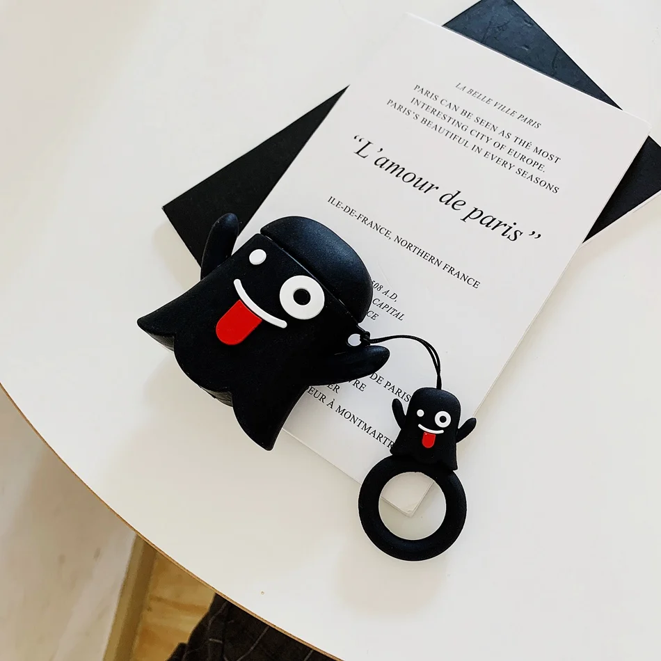 509A Bluetooth палка для Беспроводной заряжать наушники чехол для AirPods 2 чехол силиконовый Симпатичный мягкий чехол для MacBook Air стручки чехол брелок коробка Coque - Цвет: 509A