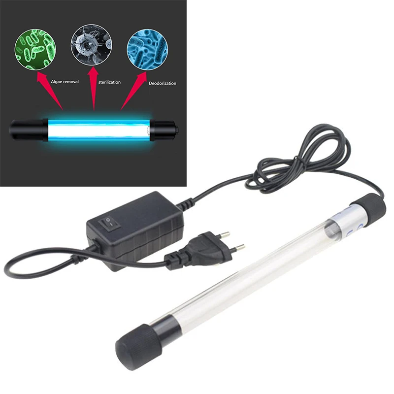 Аквариумный УФ-светильник для аквариума УФ-стерилизатор светильник удаления