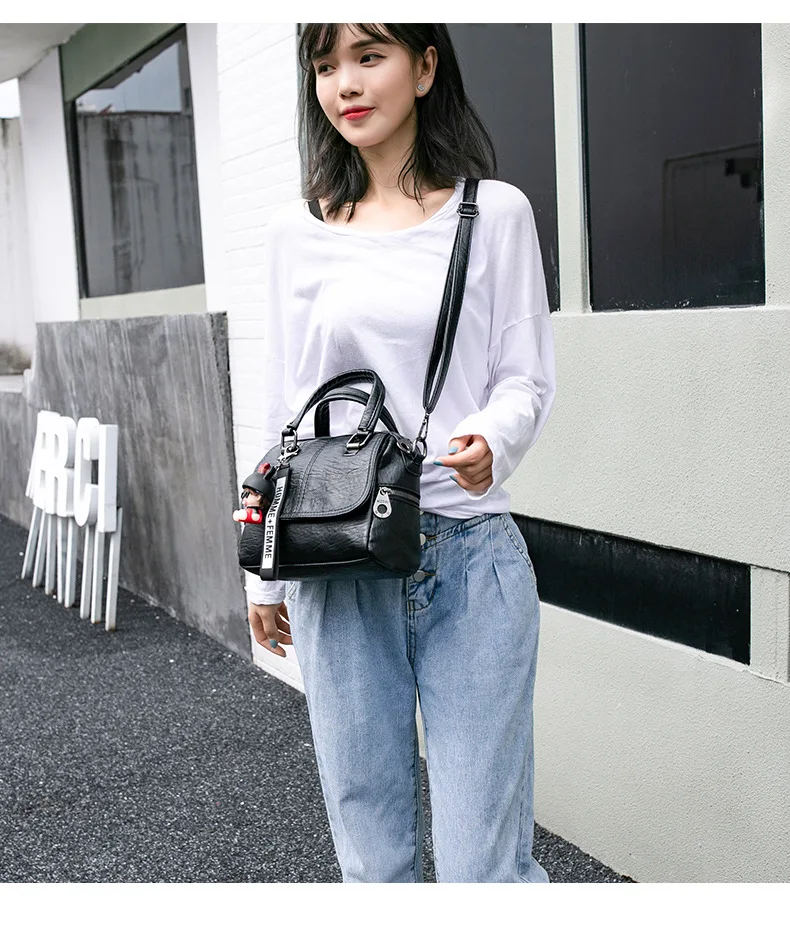 

Новинка 2021, женские сумки в стиле ретро, вместительная текстурированная Портативная сумка через плечо в Корейском стиле, модная сумка через...