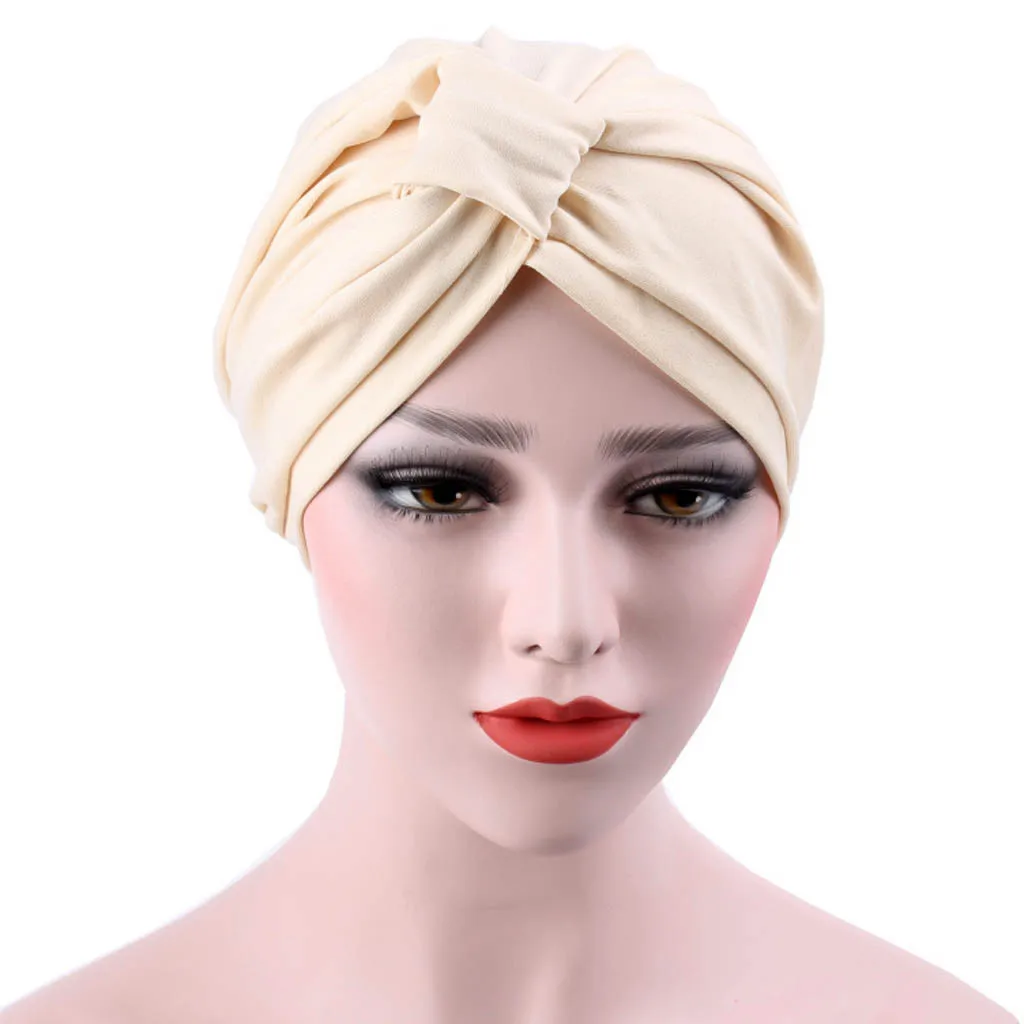 New Ladies Muslim Scarves Casual Scarf Women India Africa Elastic Turban Cap Hat Head Wrap Y802 | Аксессуары для одежды