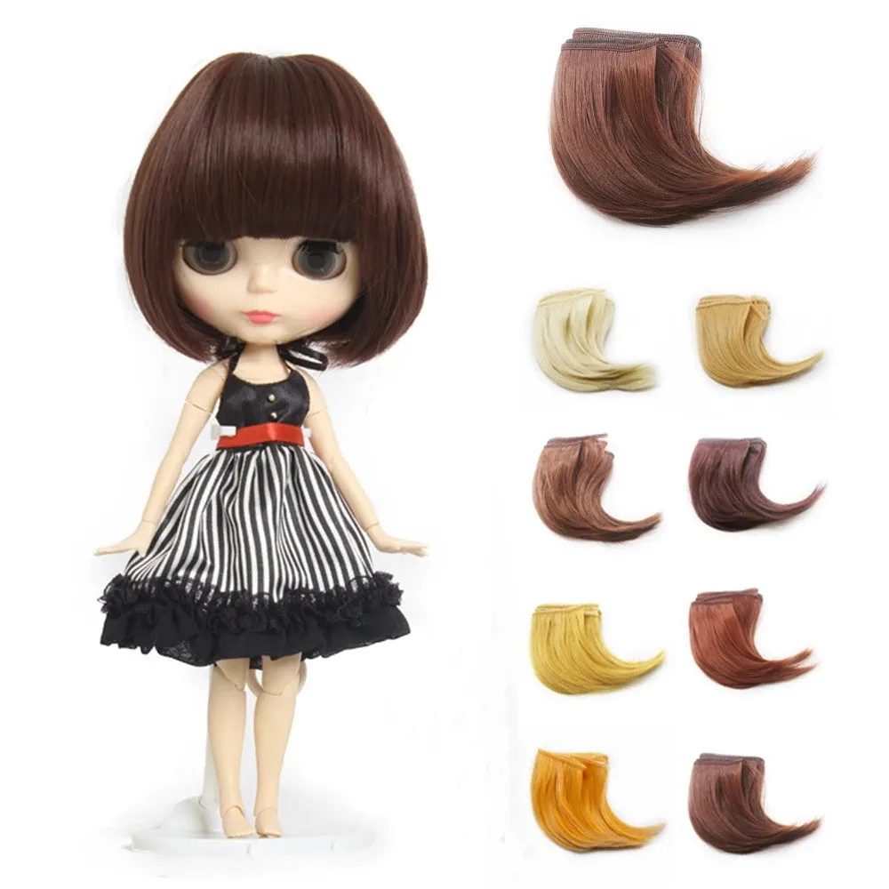 

MUZIWIG Tress For Dolls 10*100cm Synthetic Natural Curly Hair Wefts for BJD/Blyth/American Dolls DIY Accessories