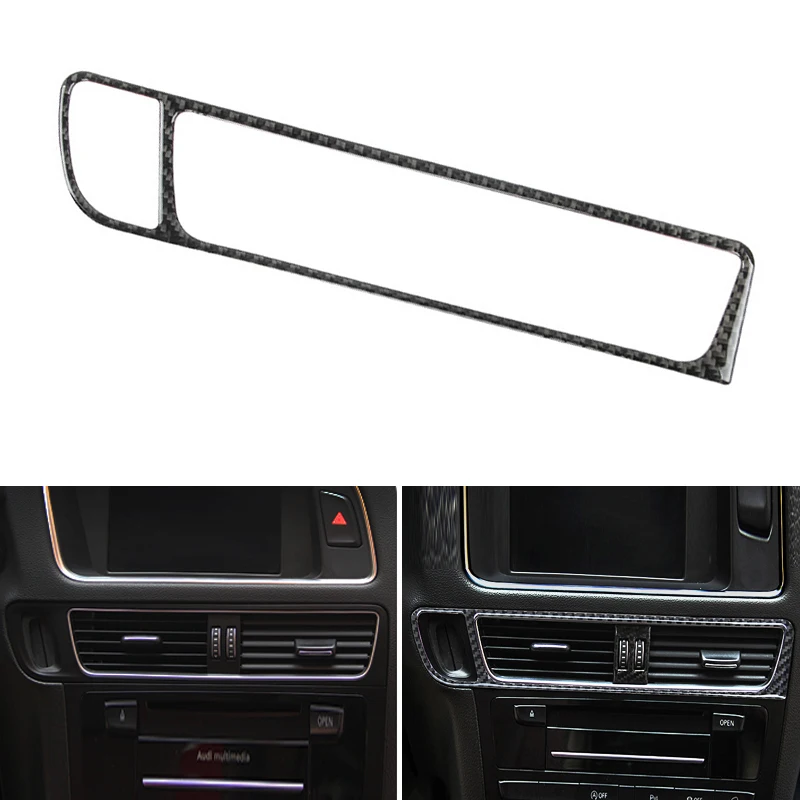 

Real Carbon Fiber Car Center Control Air Condition Air Vent Outlet Cover Trim For Audi Q5 2009 - 2012 2013 2014 2015 2016 2017