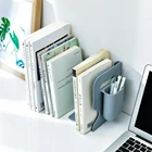 Студенческая настольная книжная полка, канцелярские принадлежности, органайзер для хранения файлов, стойка с держателем для ручек, простой стиль, металлический книжный держатель