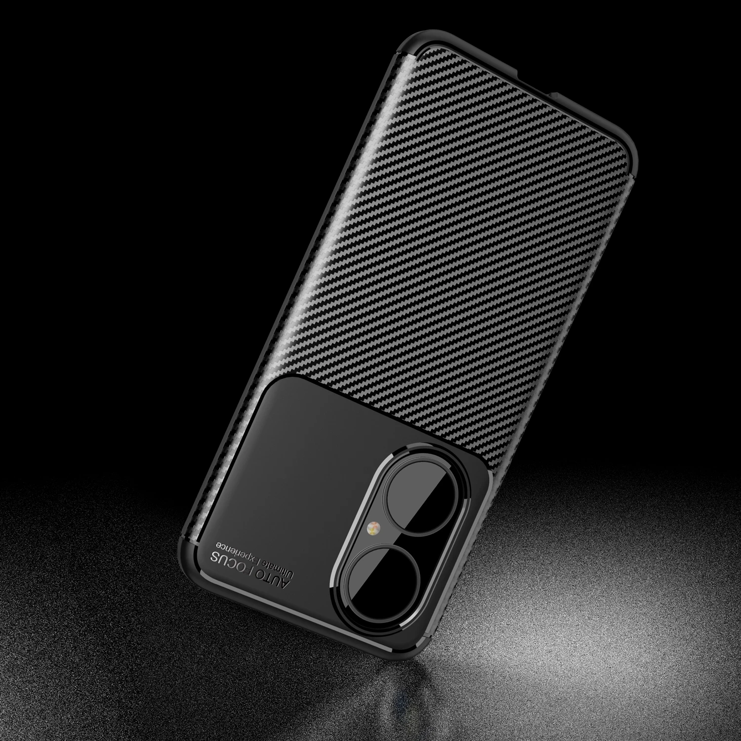 

Case For Huawei P50 P40 Pro Fashion Carbon fiber Cover Shockproof Phone Shell Cover Full Protection Bumper