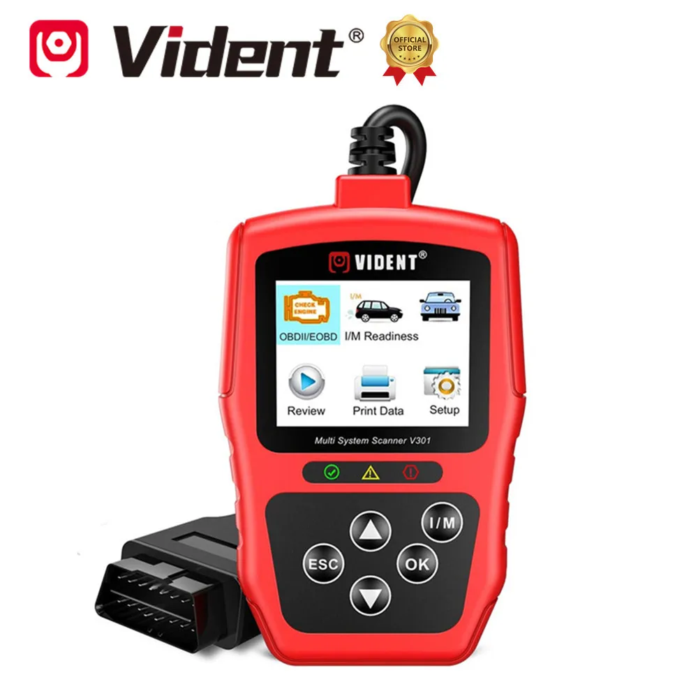 Видент V301 OBD2 сканер штрих кода с SAS EPB DPF масла Батарея сброс специальное Функция