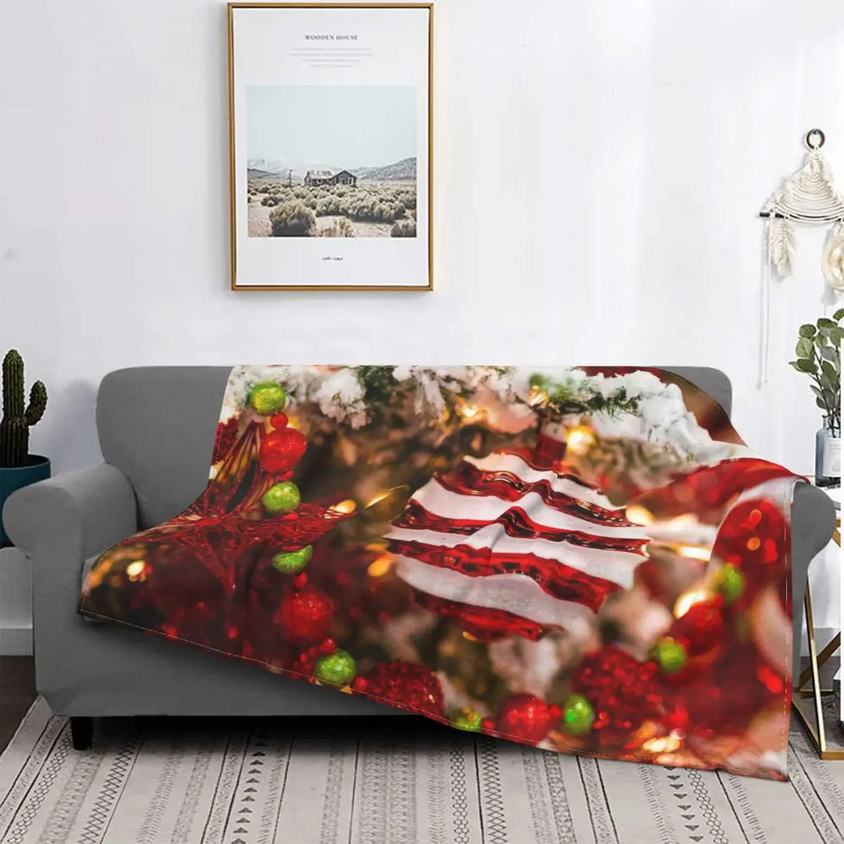 

Merry Christmas Blanket Santa Claus Gifts Printed Super Soft Spring Autumn Coral Fleece Throw Blankets For Office Couch