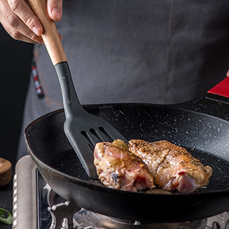 8 шт. набор силиконовых кухонных принадлежностей силиконовый шпатель шлицевая