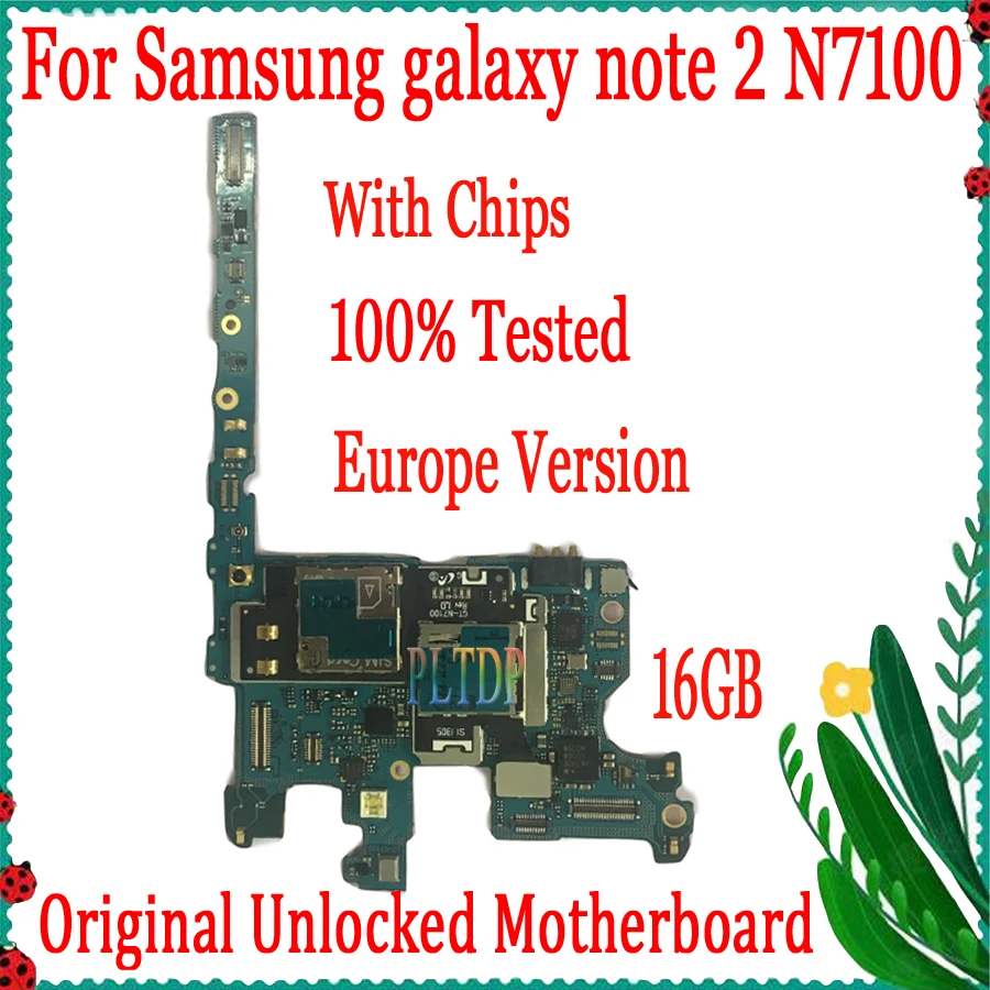 Для Samsung Galaxy Note2 материнская плата N7100 разборная Логическая для Note 2 с полными