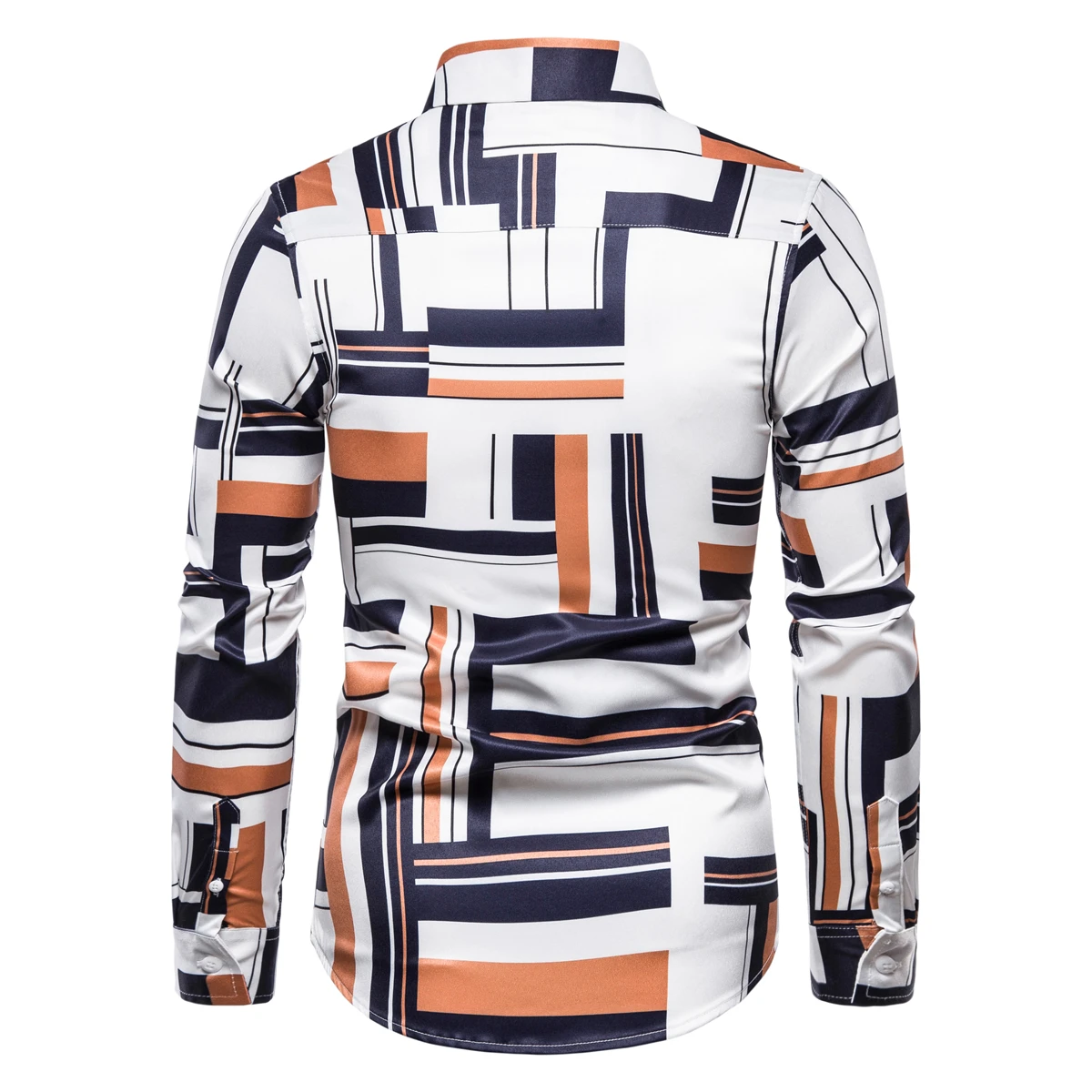 

Camisa Masculina 2020 Spring Autumn Shirts Men Dress Print Shirt Streetwear Slim Men Shirt Casual Long Sleeve Chemise Homme