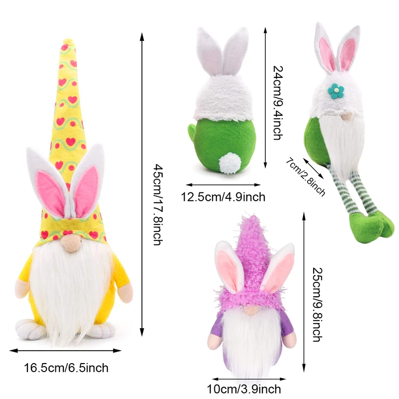 

QIFU Easter Rabbit Bunny Doll Happy Easter Decorations for Home Bunny DIY Craft Kids Gift Favor Home Decor Easter Party Supplies