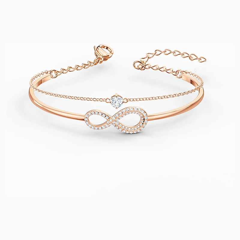 

Fashion SWA New Original Heart Symbol Series Bracelet Charming Love Crystal Women All-Match Romantic Fresh Luxury Jewelry Gift