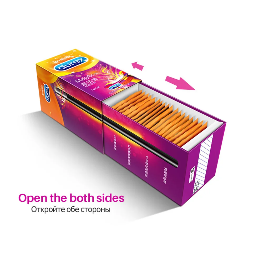 Презервативы Durex Magicbox 18 шт. 4 стиля с ребристыми краями 52 5 мм 56 презервативы из