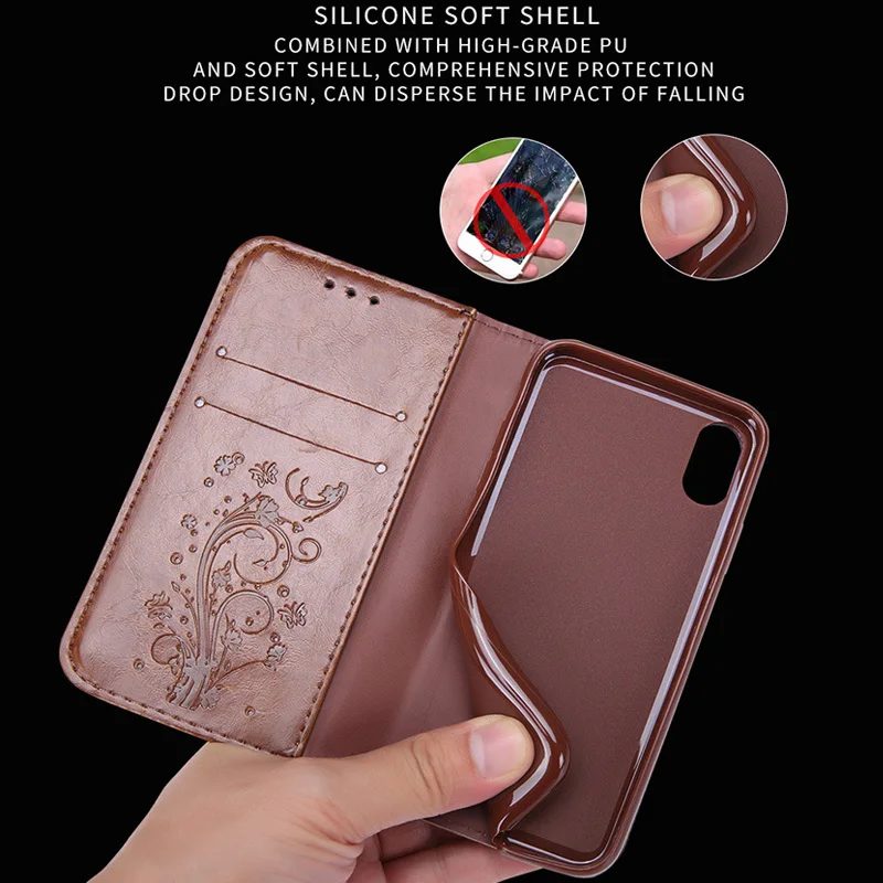 Кожаный чехол бумажник с принтом для iPhone 12pro SE2020 11Pro Max X XS XR отделениями карт 11 7 8Plus