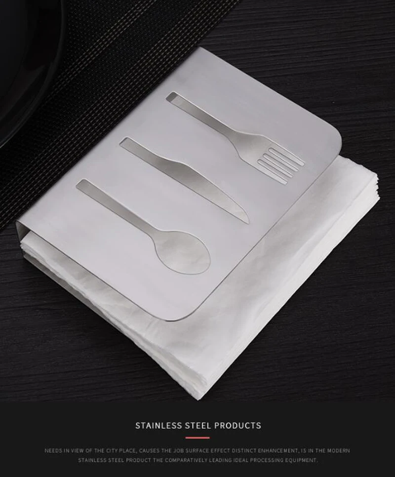 Вертикальный держатель для салфеток из нержавеющей стали Настольная салфетка