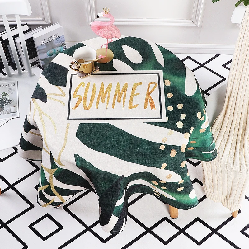 

Living room table cover cartoon animal round tablecloth banquet decoration cover table holiday party antifouling table cloth