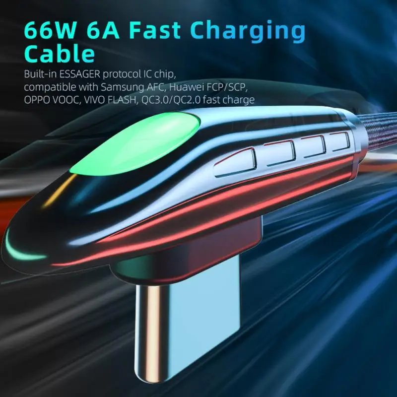 

Essager 66W USB Type C Cable USBC PD Fast Charger Cord Wire USB-C 6A Type-C Cable For Xiaomi Huawei Samsung Charger Cable