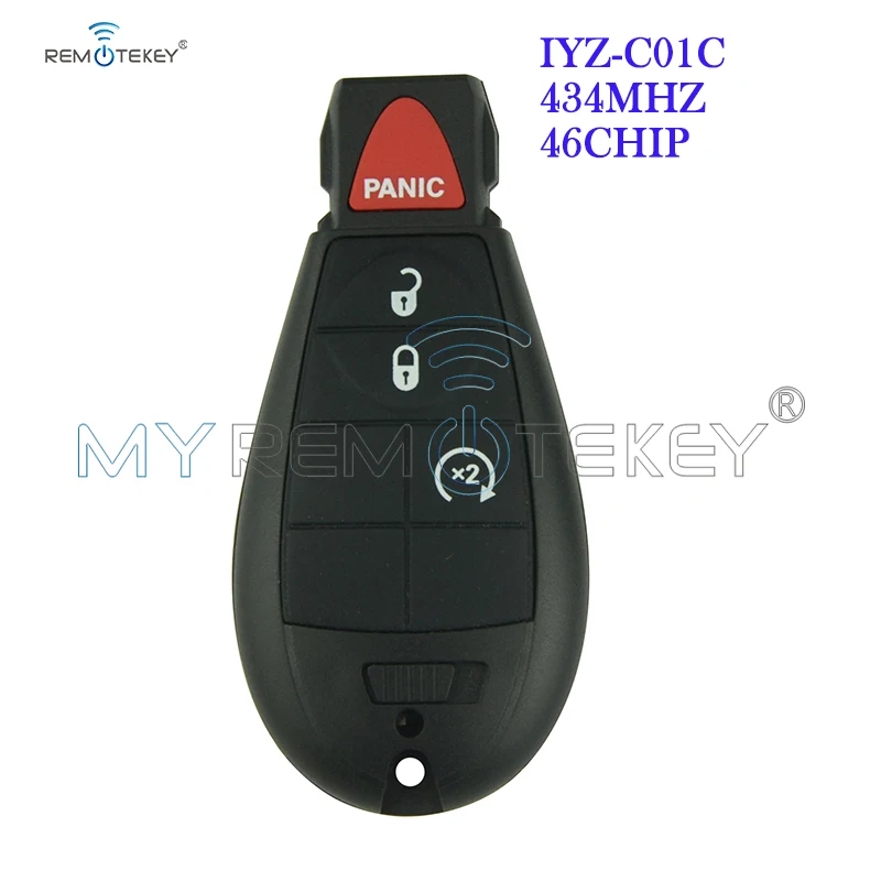 

Remtekey #1 IYZ-C01C Remote Key Fobik 434mhz 3 Button with Panic New model for Dodge Chrysler Jeep 2012 2013 2014