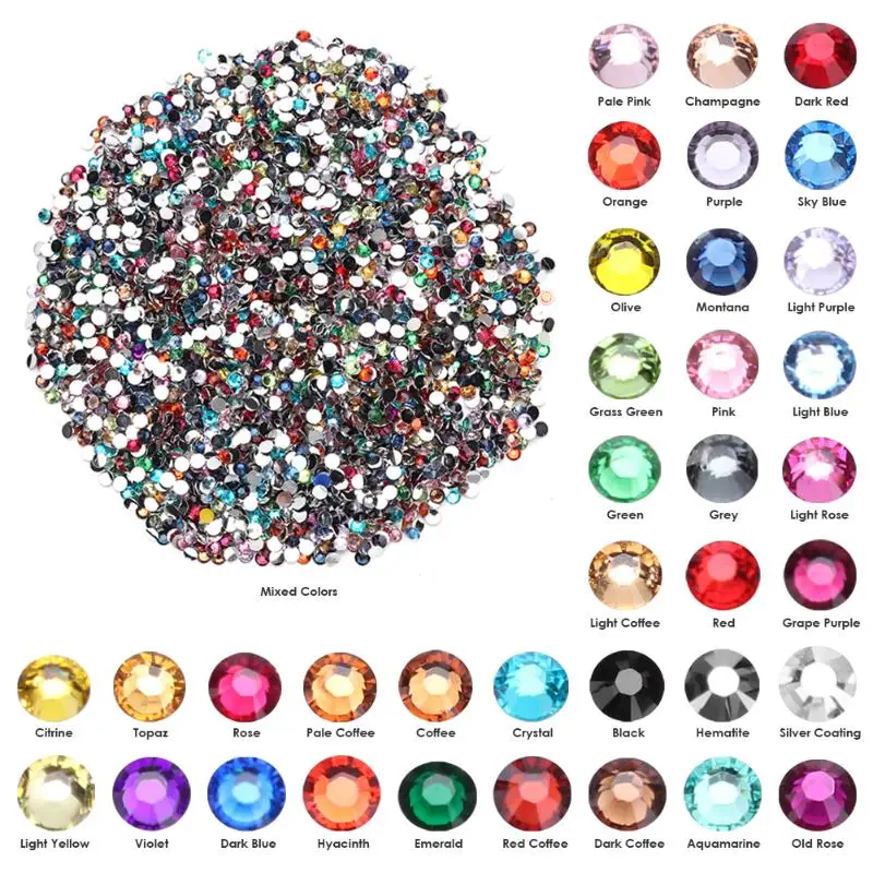 30 г 4 мм сверкающий акриловый драгоценный камень с плоской задней частью стразы