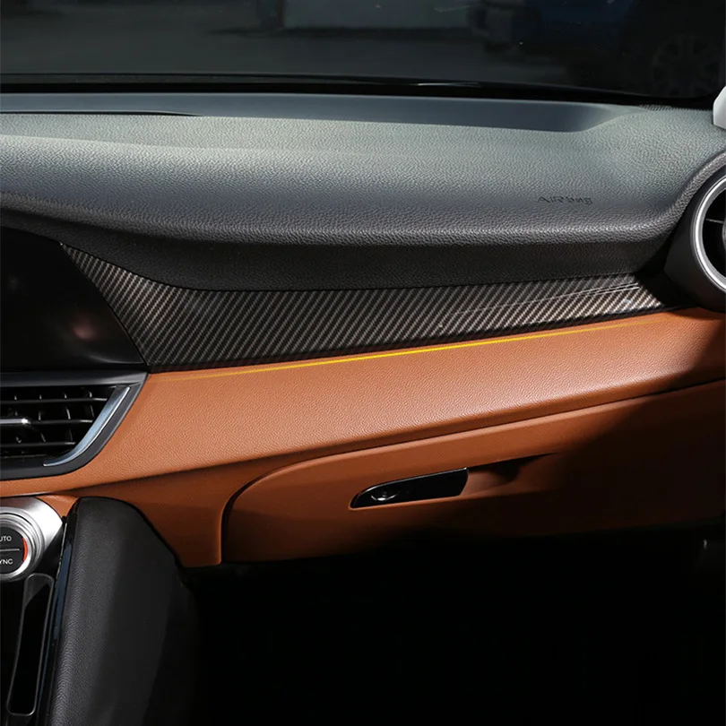 Центральная консоль Cabon Fiber Style ABS декоративная панель обшивка для Alfa Romeo Giulia 2017-2020
