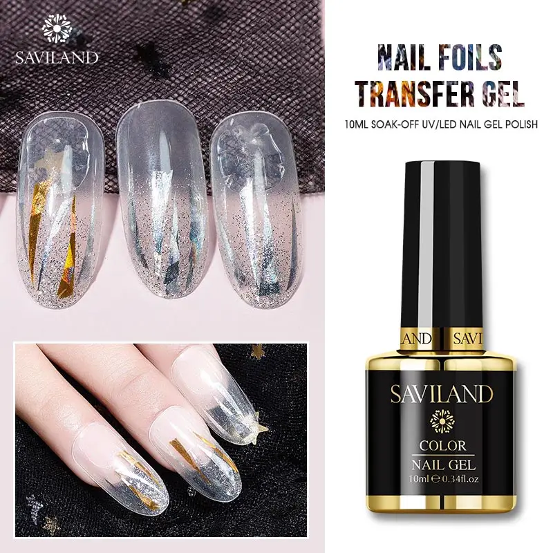 10ml Nail Foils Glue Saviland фольга на клеевой основе для ногтей, Гель-лак для маникюра, звездное небо, прозрачный клей, Звездный клей для ногтей - Цвет: 10ml Nail Foils Glue