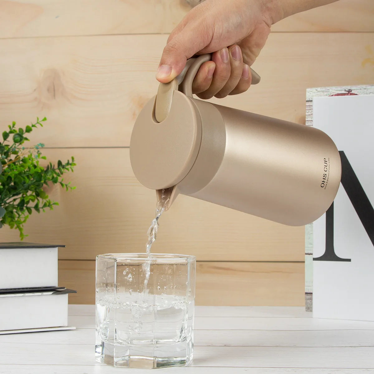 Coffee Pot 800ml Stainless steel double insulation coffee kettlePitcher Household Hotel Restaurant Water Jug Tool |