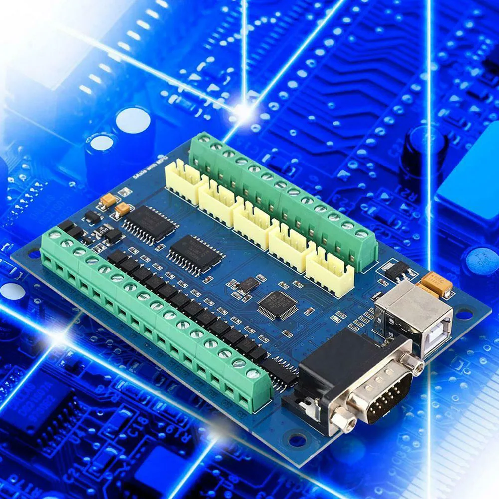 Небольшой 5 осевой секционный щит запчасти шаговый драйвер интерфейс с ЧПУ USB DIY 12