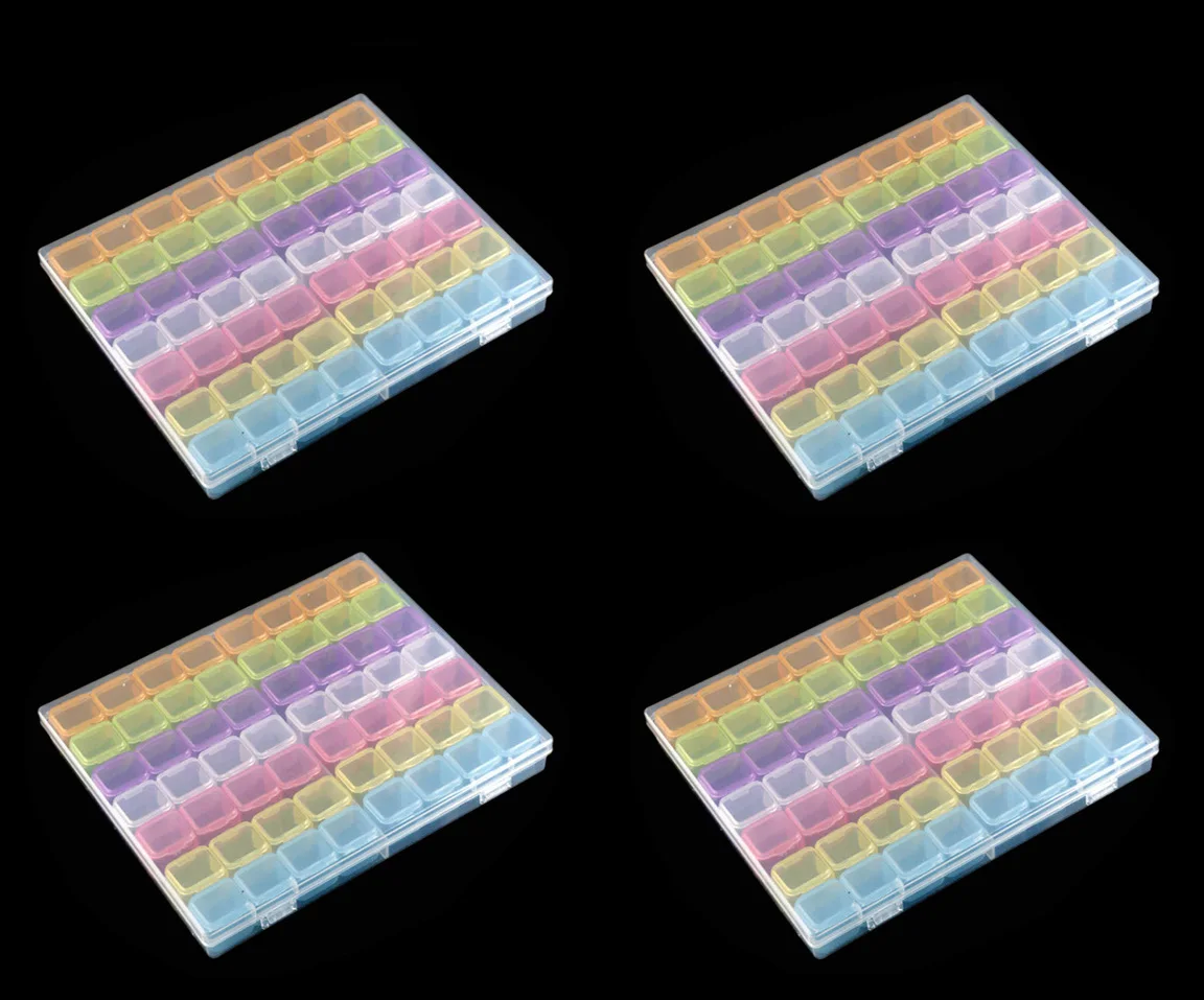 

28/56/224 Slot Diamond Painting Storage Organizer Boxes Sticker Tool Embroidery Accessories Bead Organizer Case Holder Container