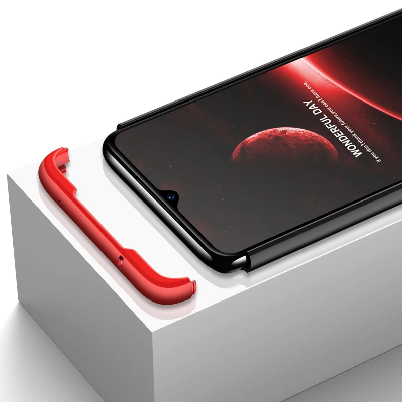 Чехол из ПК с полной защитой для Xiaomi Redmi Note 8 Pro чехлы телефонов 3 в 1 матовый жесткий