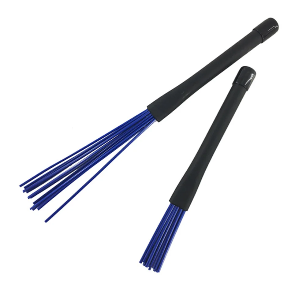 

2 Pcs Retractable Drum Brushes Drumsticks Brushes Jazz and Drum Brushes for Beginners Drum Accessories Blue