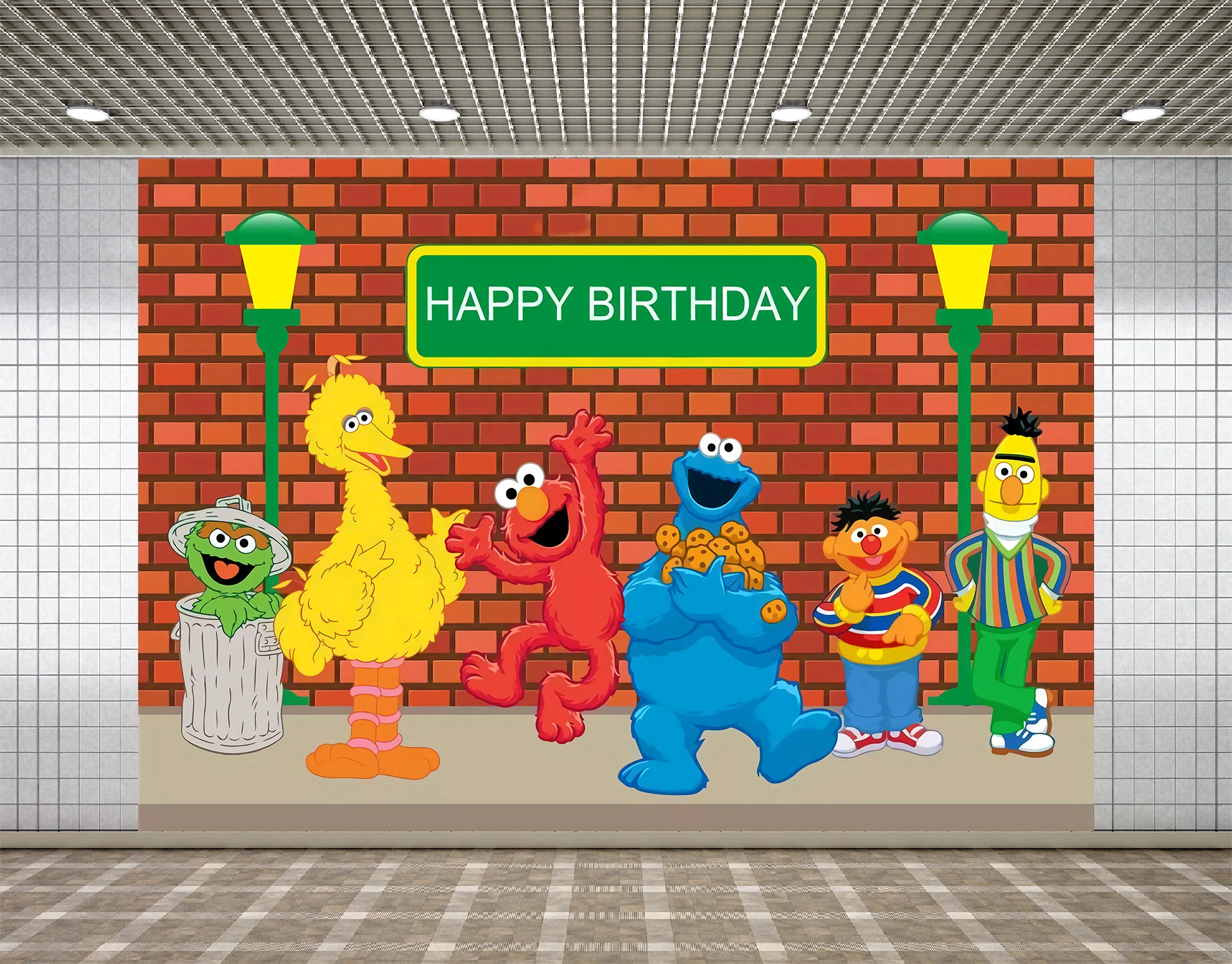 

Lyavshi фон для фотосъемки с днем рождения Улица Сезам Элмо мир вечерние кирпичная стена фон для фотосъемки на заказ