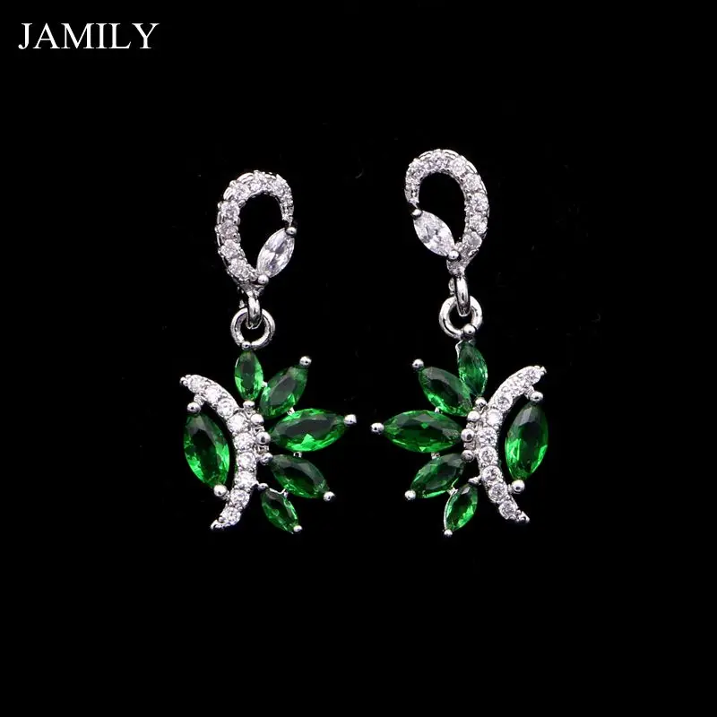 Женские длинные серьги-подвески с камнем серебро 925 пробы | Украшения и