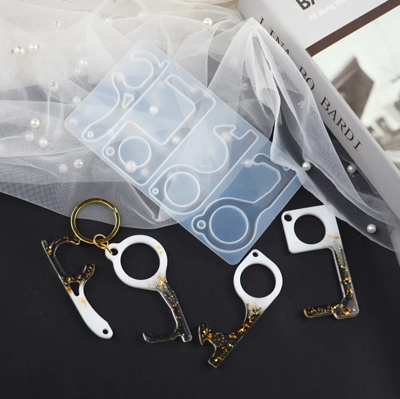 DIY эпоксидная смола бесконтактный брелок пресс формы Лифт открывалка двери