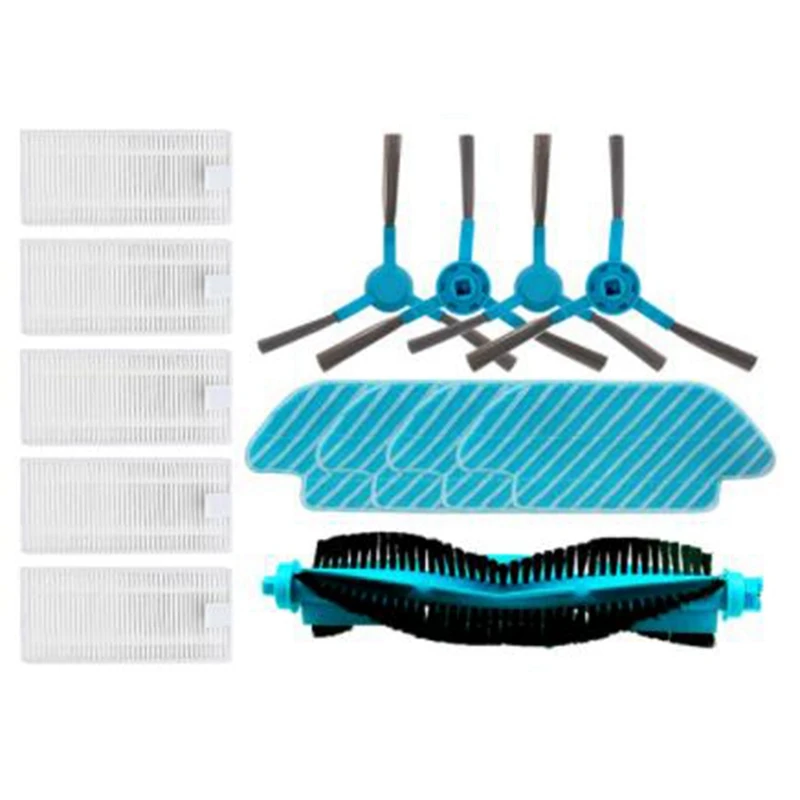 

Main Roller Side Brushes Hepa Filter Mop Cloth Replacement for Conga 4090 Robotic Vacuum Cleaner Accessories Pack Parts