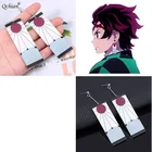 Серьги-клипсы Kamado Tanjirou для женщин и мужчин, ювелирные изделия для косплея, рассекающий демонов, киметасу, нет яибы