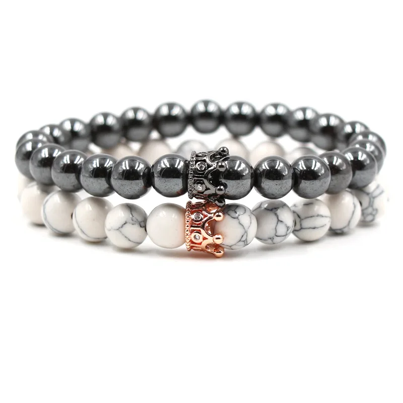 Женский и мужской браслет из натуральных бусин | Украшения аксессуары