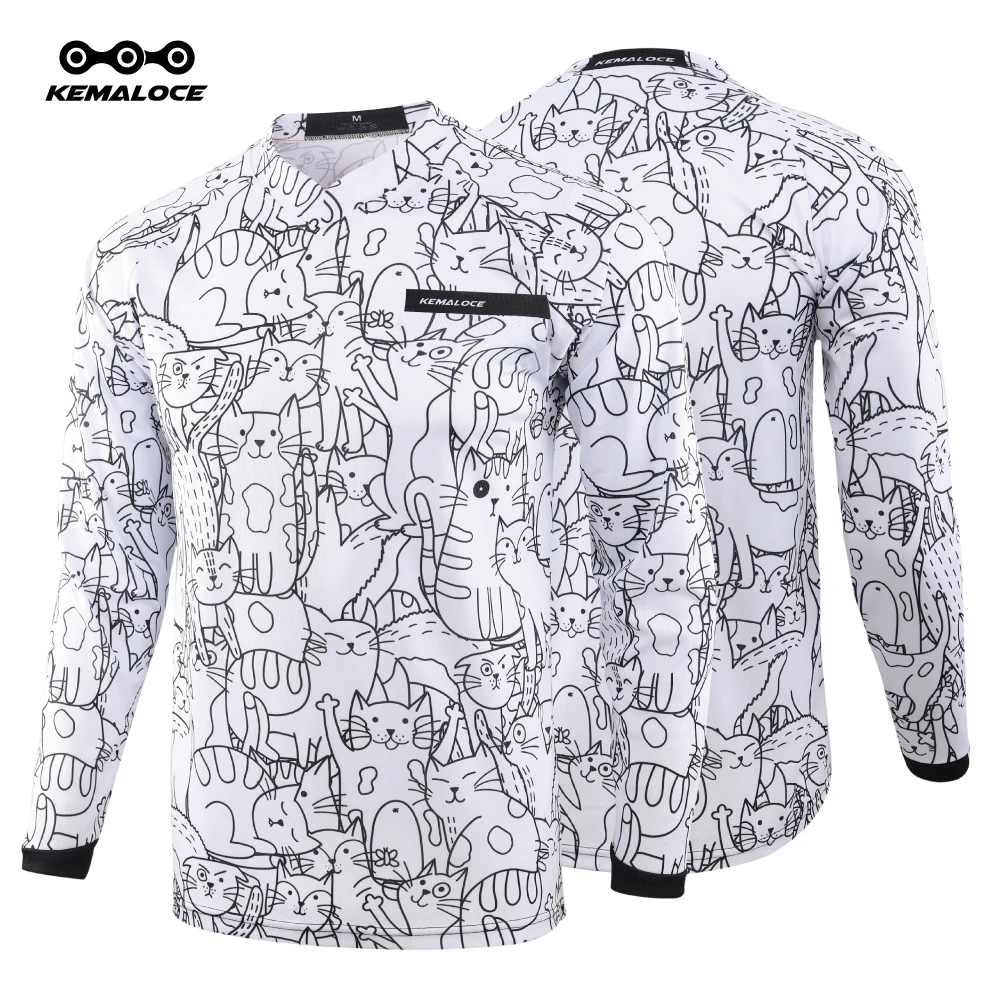Рубашка KEMALOCE унисекс для мотокросса белая рубашка с длинным рукавом горного