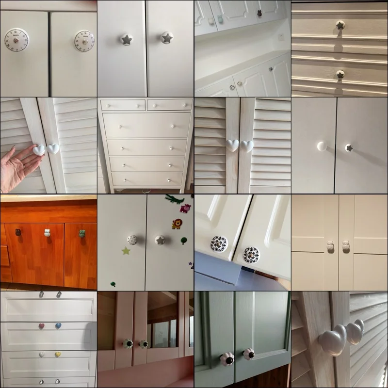 1x Белый Керамика рисунком из мультфильма с цветочным узором выглядят ручки и