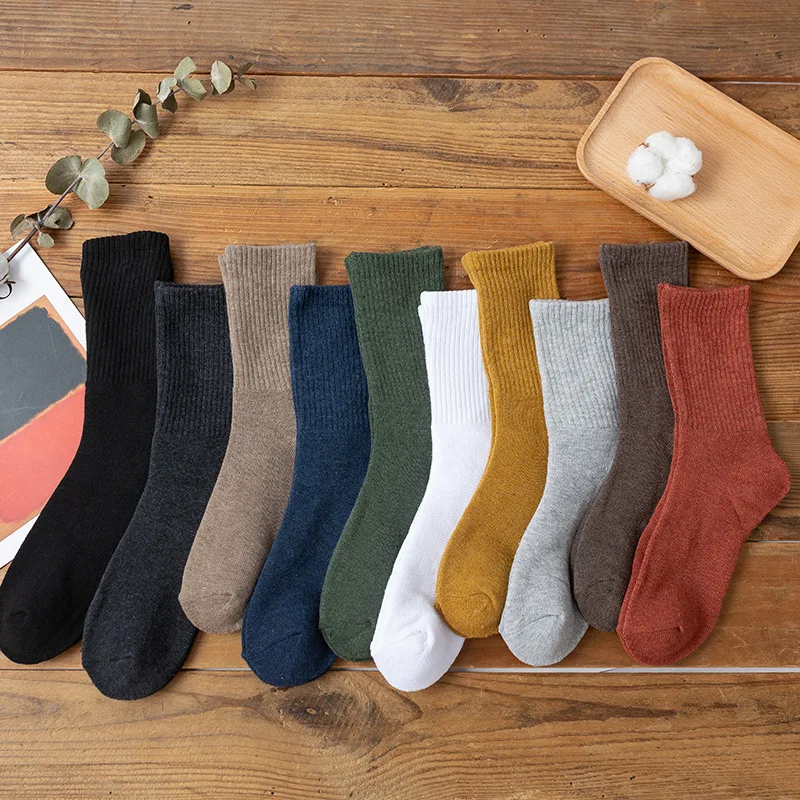 

Winter plus velvet thick medium long tube terry socks high tube thick socks with wool snow fleece socks