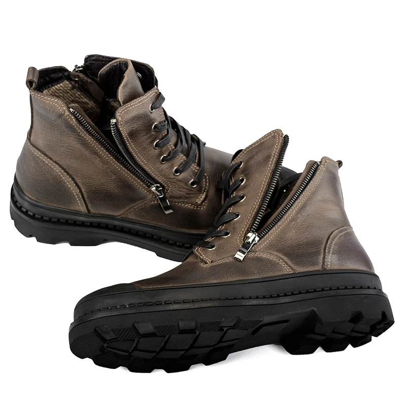 

Natural Leather Men Boots Plus Size Winter Boots Shoes,Plush Warm Sonw Boots,Fashion Ankle Autumn And Winter Shoes Men